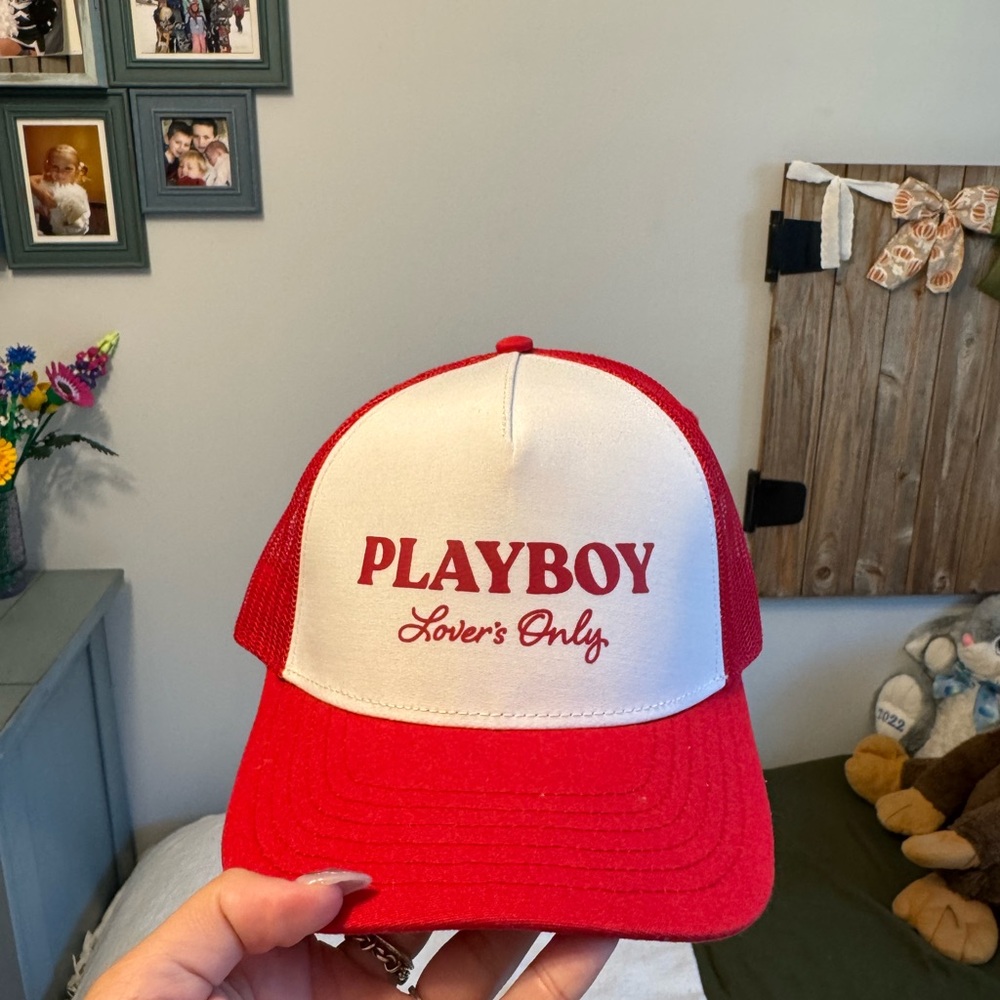 PacSun Red and White Trucker Hat
